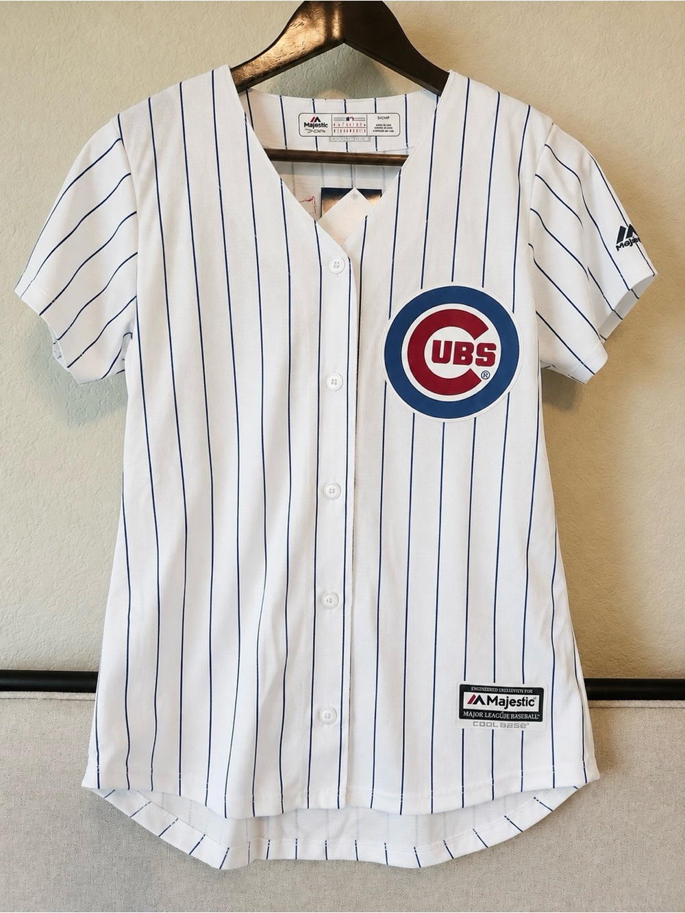 Women's Chicago Cubs Anthony Rizzo Majestic White Home Cool Base Player Jersey